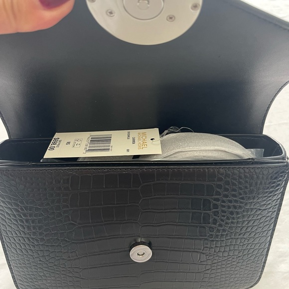 Authentic Michael Kors Carmen Medium Crocodile Embossed Convertible Bag - NEW - Picture 4 of 9